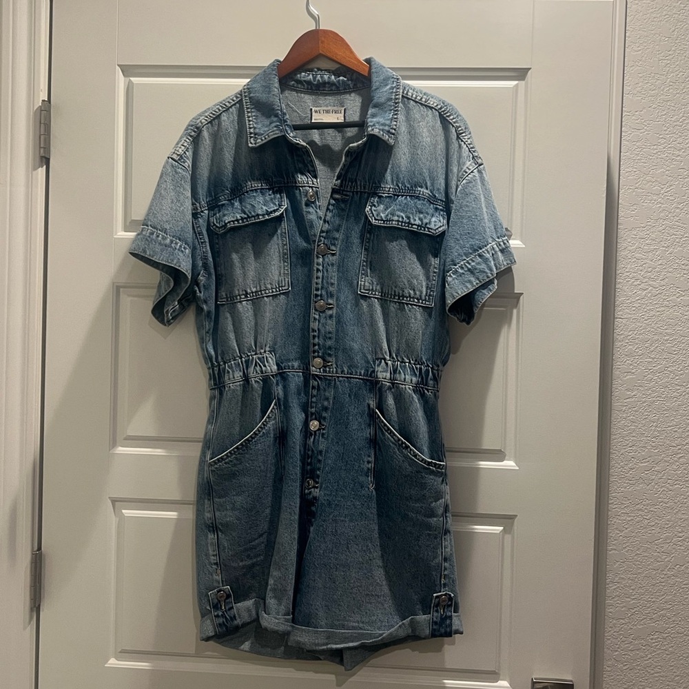 We the Free Marci Cuffed Shortall Romper